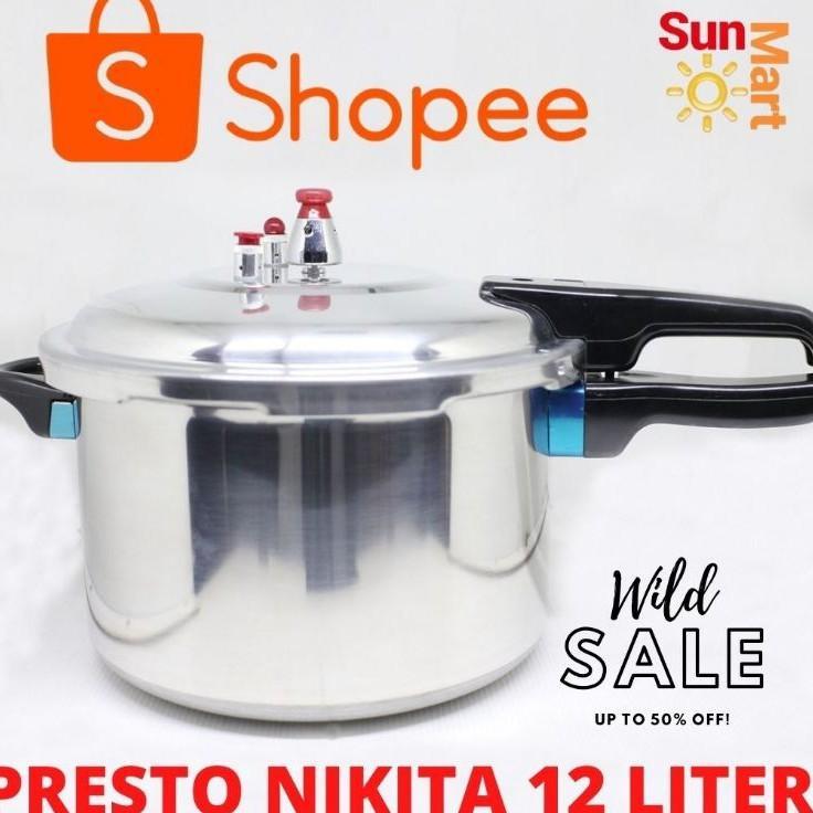 Panci Presto Nikita 12 Liter / 28 Cm Bahan Aluminium