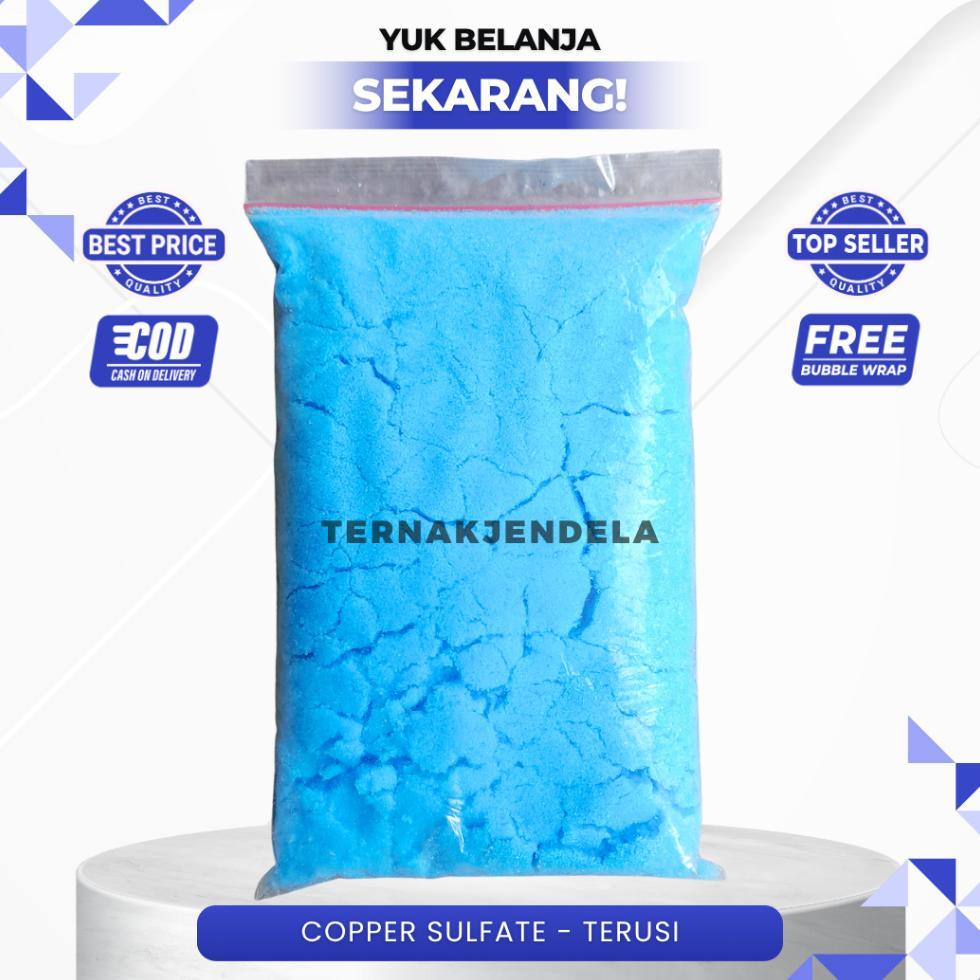Copper Sulfat /  Terusi Anti Lumut 1 Kg - Penjernih Air, Kolam Renang, Tembaga Sulfat Untuk Sapi Pmk