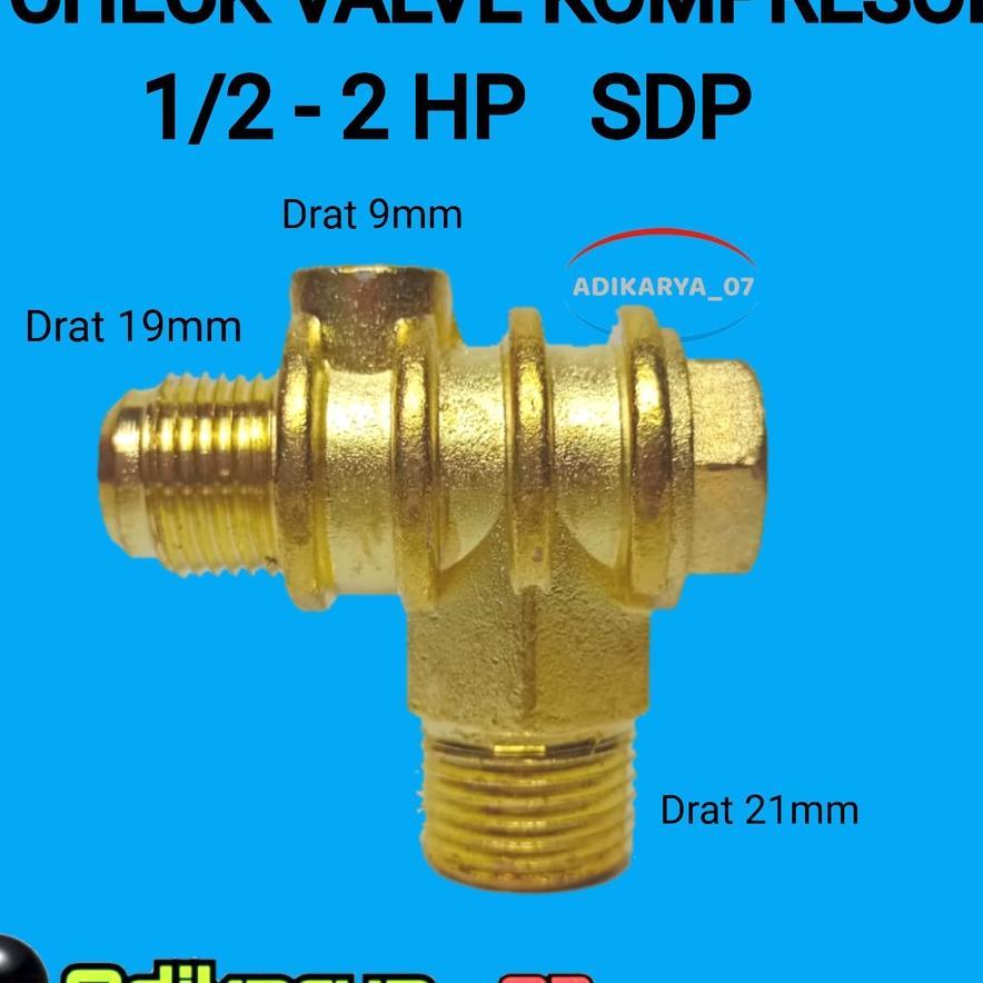 Check Valve Kompresor Angin Check Valve Otomatis Kompresor 1/2 - 2 Hp Sdp