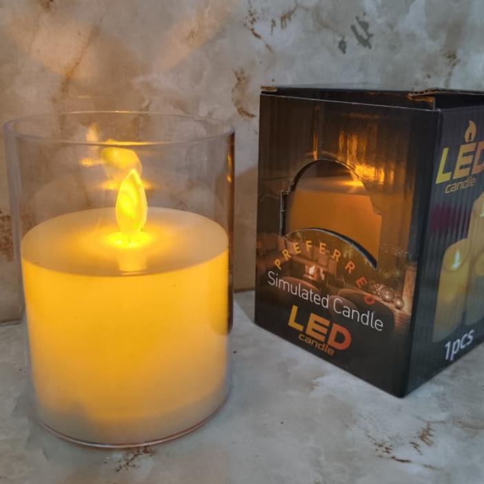 Lilin Led Goyang Gelas / Smokeless Elektric Candle Lilin Led Elektrik