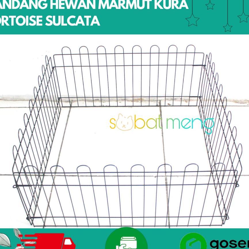 Kandang Pagar Lipat 90X30Cm | Kandang Hewan Marmut Kura Tortoise Sulcata