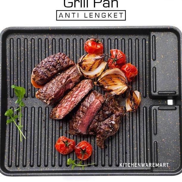 Korean Grill Pan / Panggangan Bbq / Bbq Grill Pan ( Anti Lengket )
