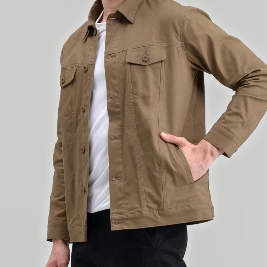 Jaket Trucker Pria Canvas