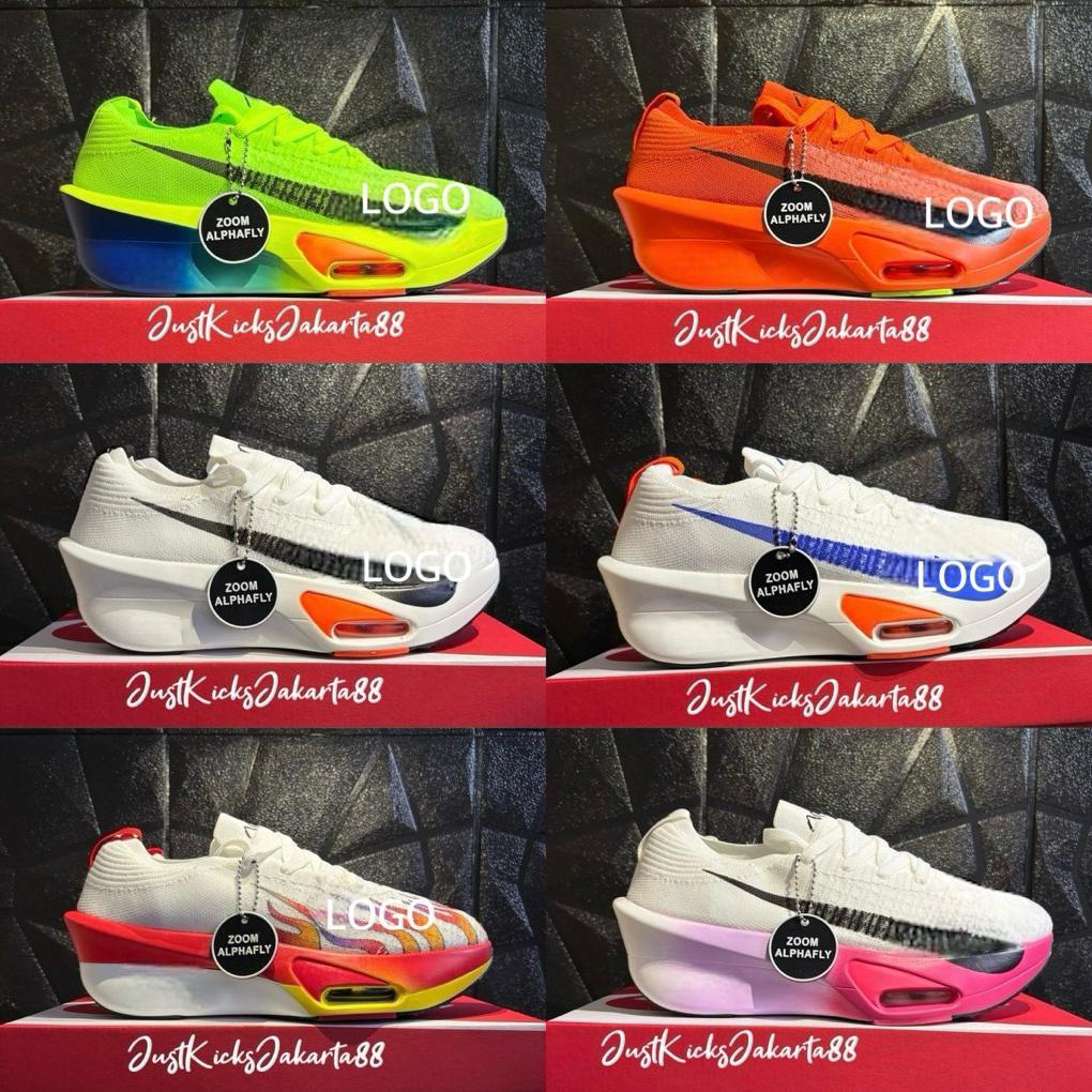 Sepatu Running Shoes Zoom Alphafly Next% 123 Fly 6 Black Volt Kenya Ekiden Japan Tosca Watermelon To