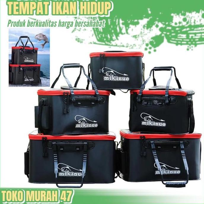 Tas Tempat Ikan Hidup Anti Bocor Tempat Udang Umpan Hidup Mancing Ikan Ready