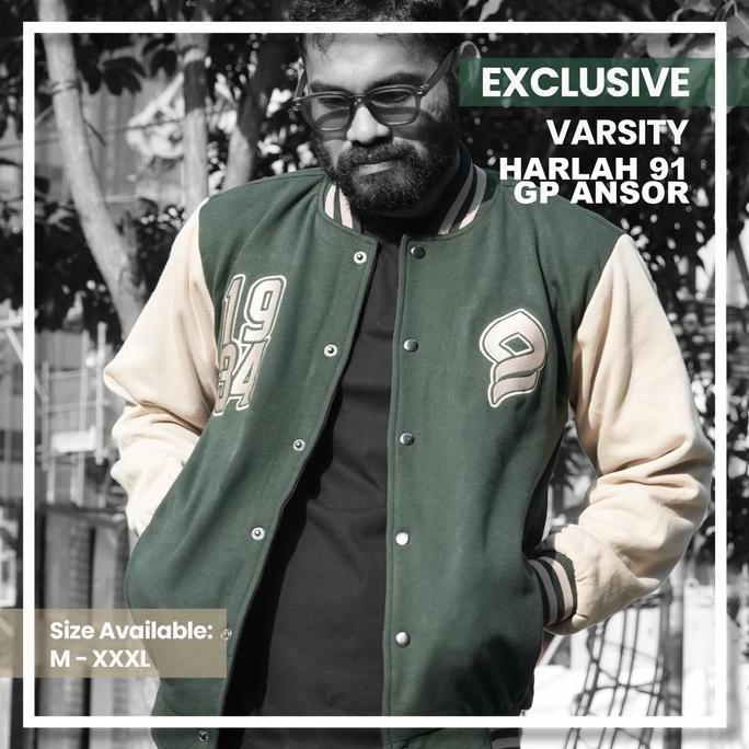URUSDO VARSITY HARLAH 91 GP ANSOR | Jaket | Baseball | Pria | Keren | Sablon | Bordir | Unisex TS