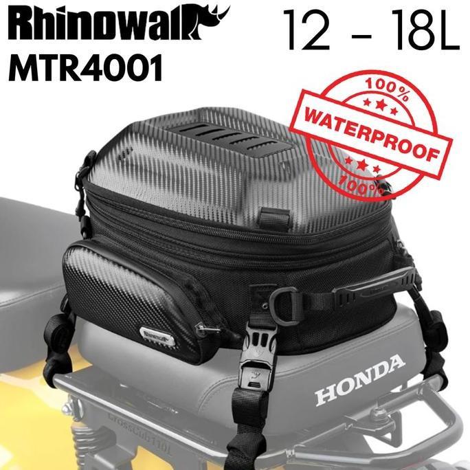Tas Motor Belakang Rhinowalk MTR4001 Hard Shell Tailbag Motorcycle 12-18L Waterproof