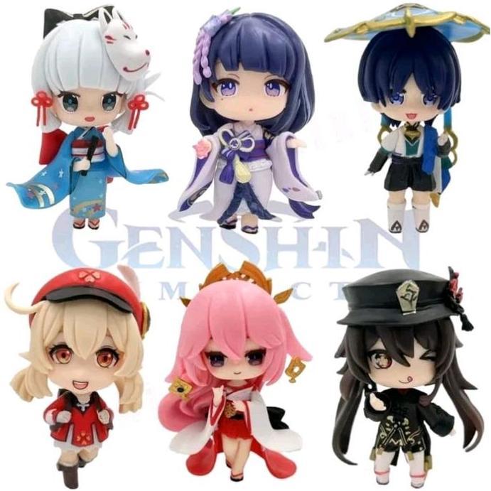 genshin impact figure yae miko raiden shogun klee wanderer ayaka hu tao