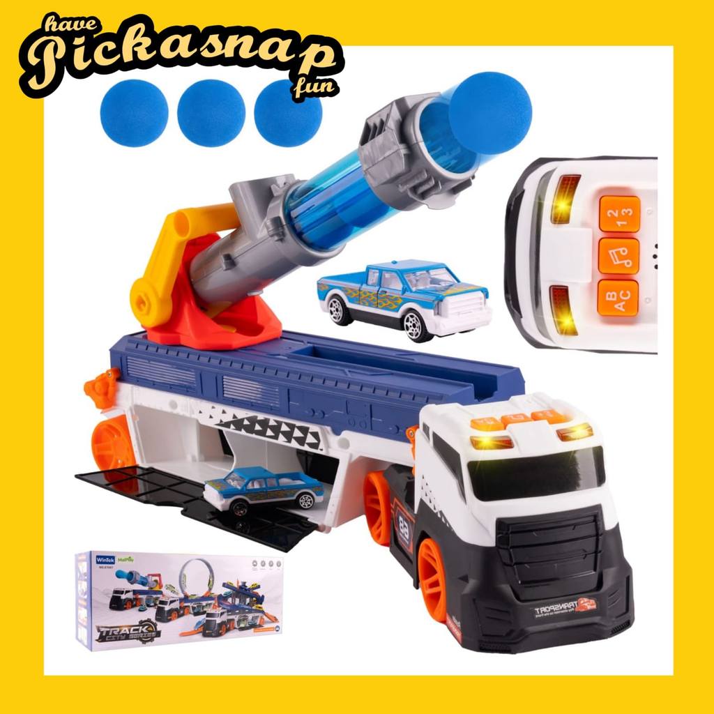 [Pickasnap] Track City Series | Mainan Truck BESAR anak | Loading car launcher ejection | Mobil Truc