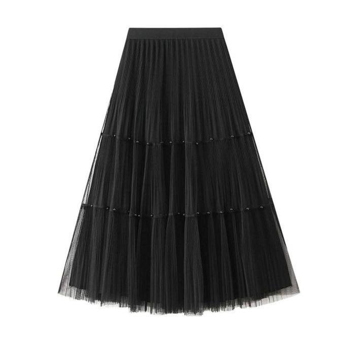 Shenel | Rok Tutu Timbal Balik Bisa 2 Model Roko Tutu 6518 Mutiara Panjang dan Rok Midi 7/8 Tutu Pol