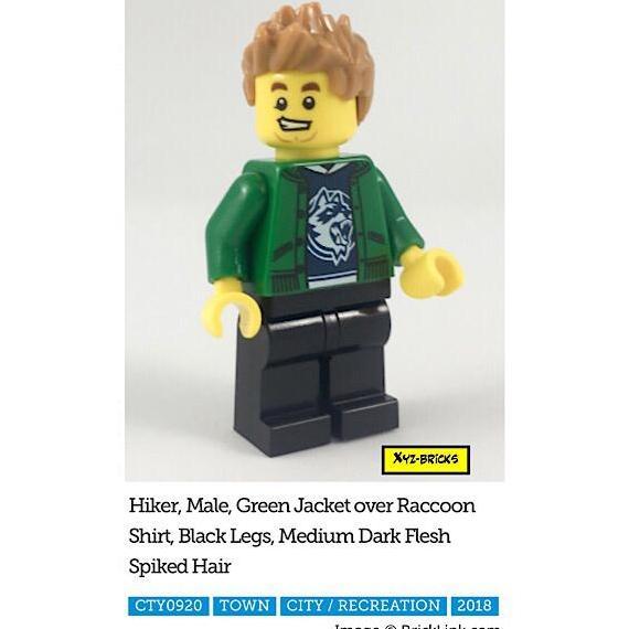 Promo LEGO 60202 Part Out - CTY0920 - Male Hiker Minifigure with Accessories Diskon