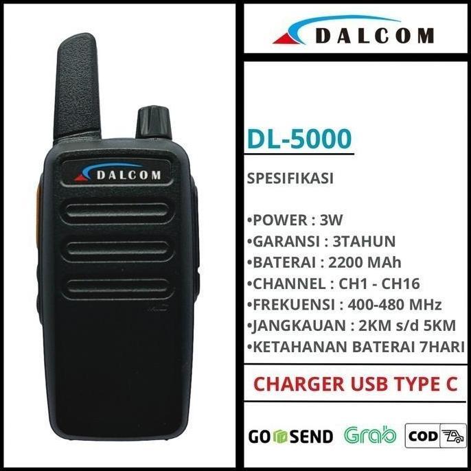Handy Talky Dalcom Japan Dl-5000 Ht Tanpa Layar Walkie Talkie Terbaru 