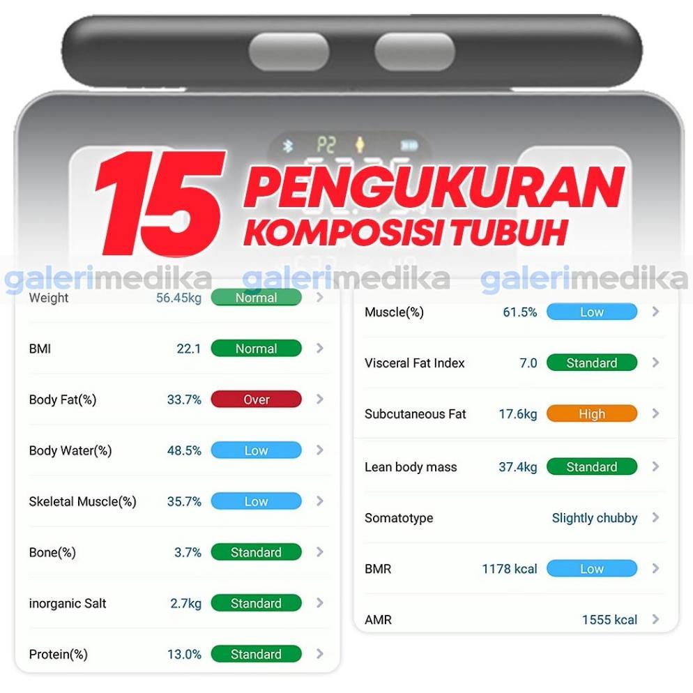 Big Promo Timbangan Digital Onemed 825 Body Fat Bmi Android/Ios / Timbangan Badan Bmi, Body Fat Onem