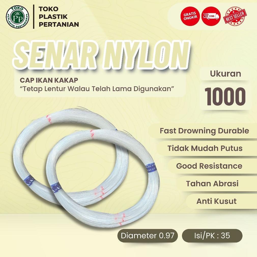 Senar Cap Ikan Kakap  Ukuran 1000 (70)  per Roll /Tali Senar Pancing / Senar Layangan