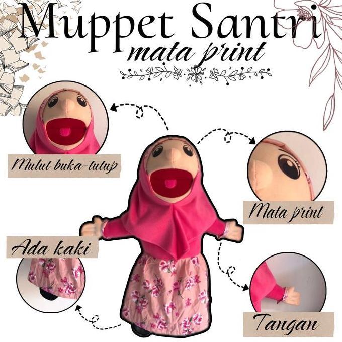 Boneka Santri / Boneka Muppet Santri Perempuan /  Boneka Muppet Mulut Gerak / Boneka Dongeng Dolls T