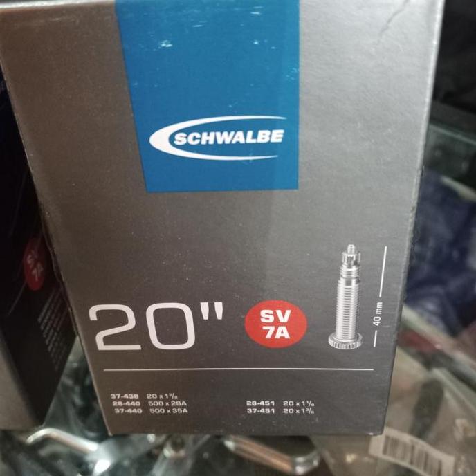 Ban Dalam Schwalbe 20" 451 Pentil Kecil Sv Panjang 40Mm