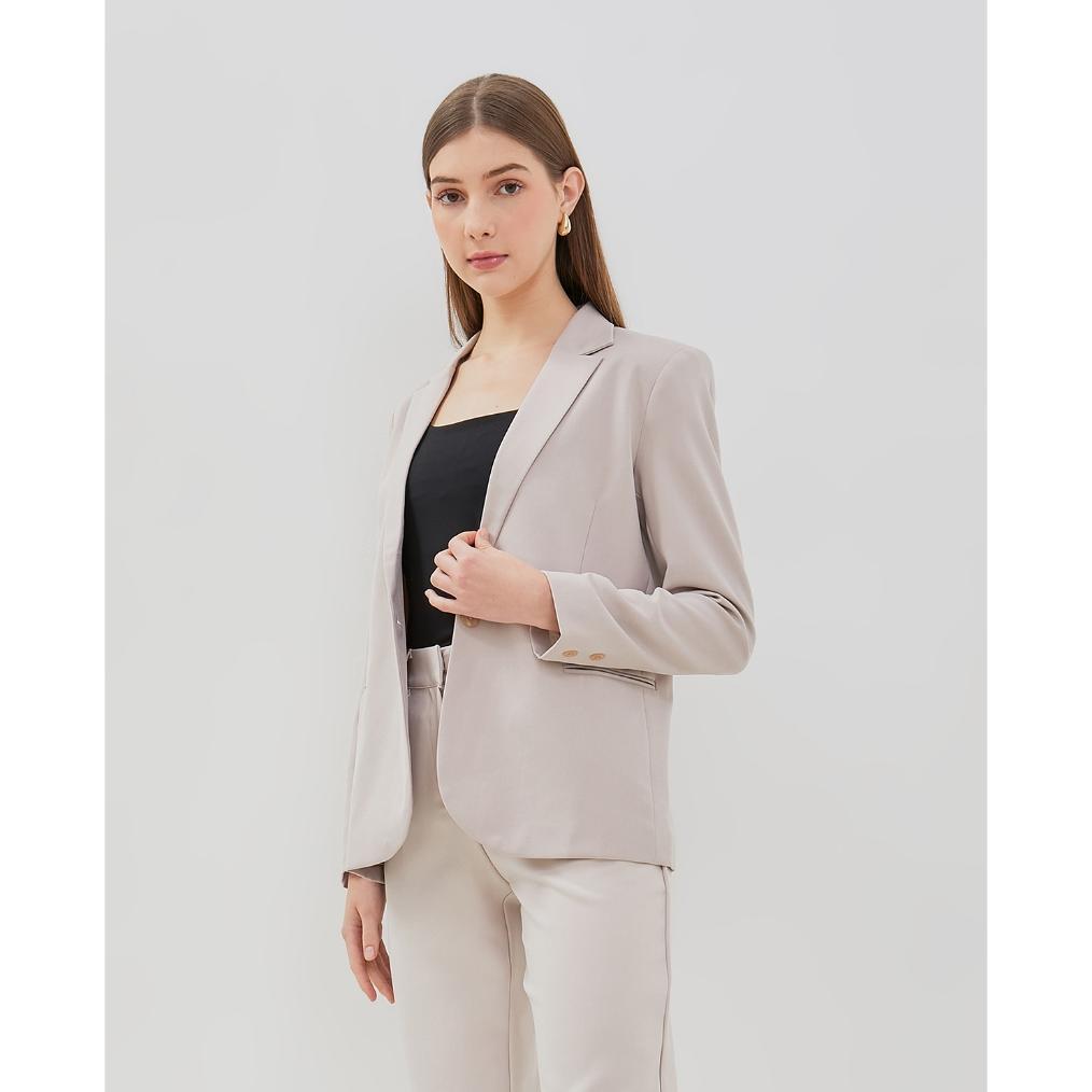 bestpromo valino ladies blazer wanita (hitam & cream)