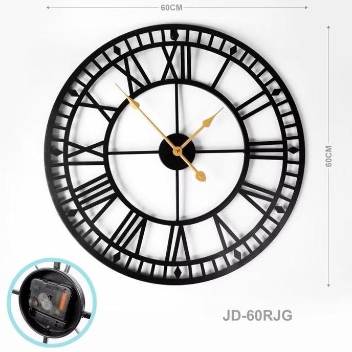 JAM INDUSTRIAL 60CM / JAM DINDING /JAM DINDING ROMAWI