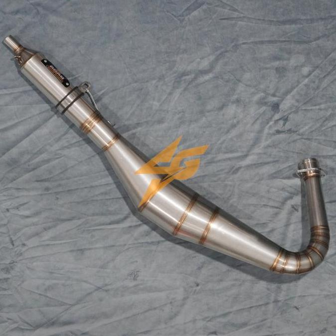 Knalpot AHAU RX King RXK Telo 3v3 stainless