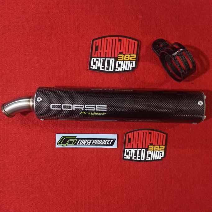 Silencer Knalpot 2Tak 2 Tak 2T Corse Project Plain Carbon Universal