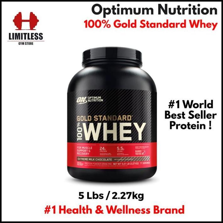 ON Optimum Nutrition WHEY GOLD STANDARD 5 Lbs - Susu Whey Protein Isolate Untuk Meningkatkan Masa ot