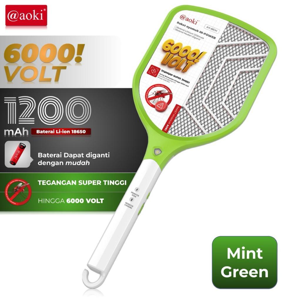 VALUE PACK Raket Nyamuk Cas Batrai Dapat Dilepas AK- 861H AOKI KEKINIAN