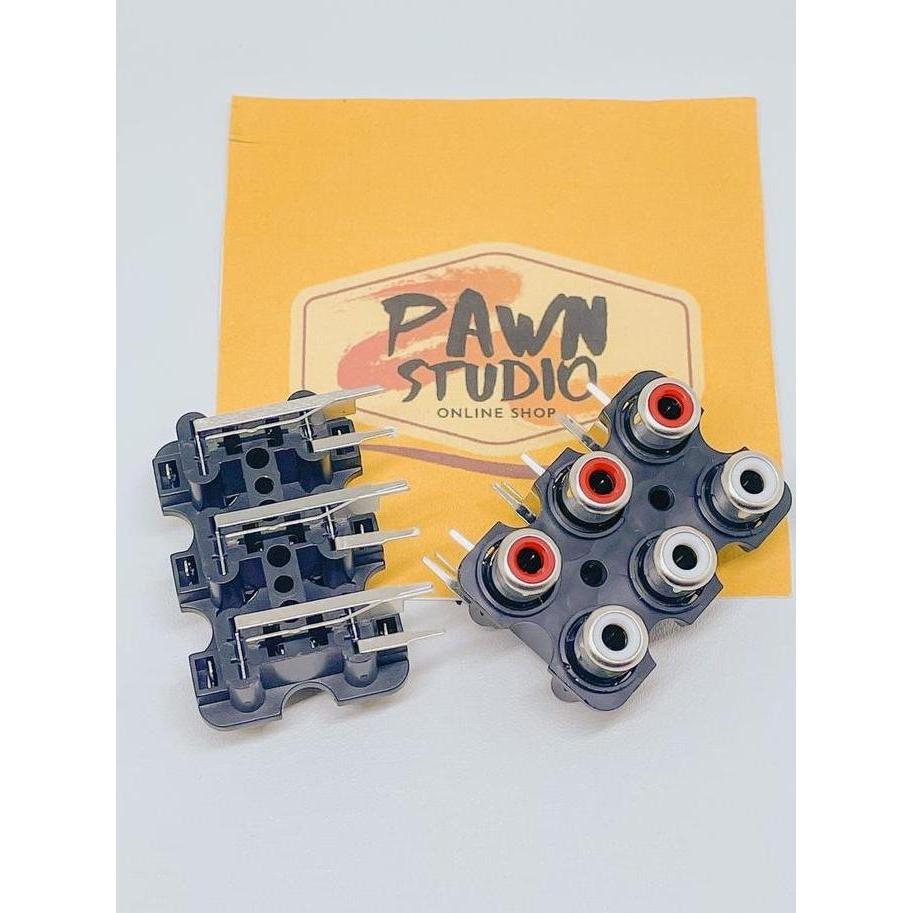 Promo Soket Rca Audio 6 Pin 6 Lubang / Socket Rca 6 Lubang Cod