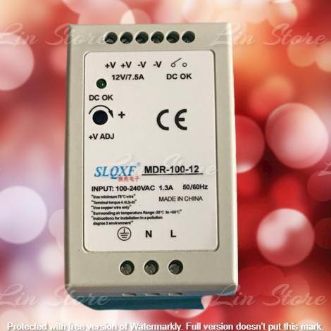 POWER SUPPLY 12V 24V DIN RAIL 40W PANEL MOUNT 20W 40W 60W 100W MD27
