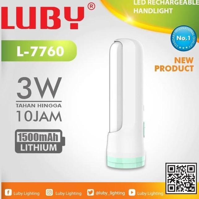 Luby L7760 Emergency Led 20 Smd Senter Led 3W Putih
