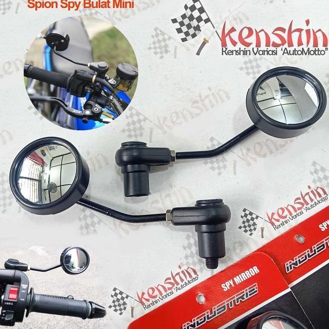 Kaca Cermin Spion Sepeda Motor Bulat Cembung Mini Spy Retro Klasik Universal Yamaha Xmax Nmax Aerox 
