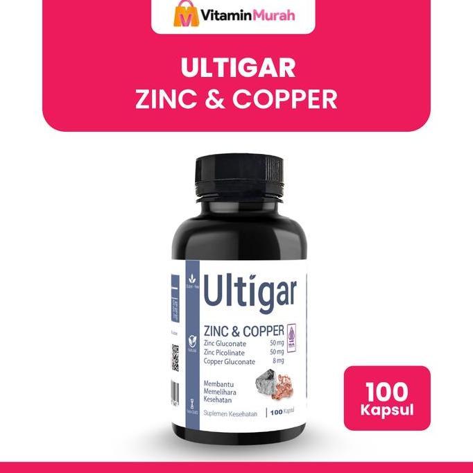 Ultigar Zinc & Copper Isi 100 Kapsul - Suplemen Kesehatan
