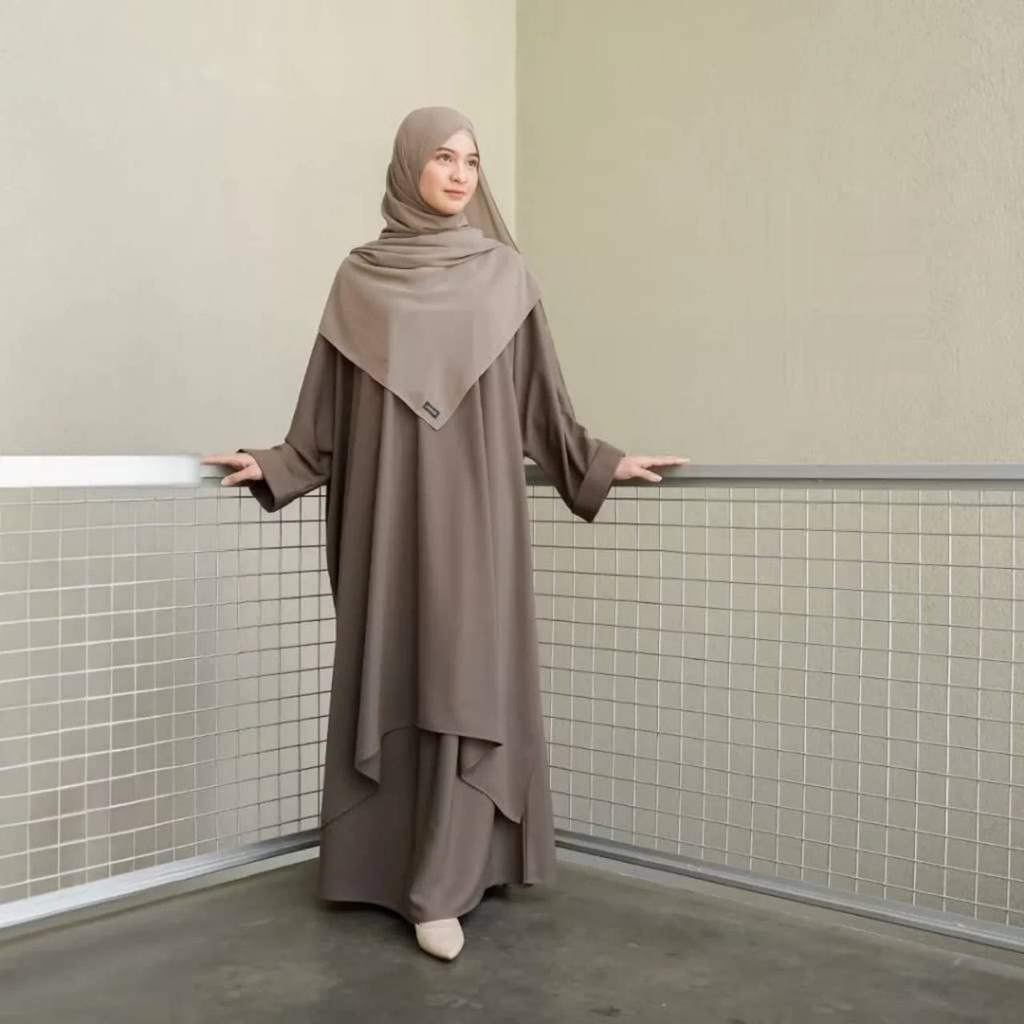 SADIYAH DRESS ABAYA GAMIS MUSLIM MELAYU KEKINIAN ELRGAN