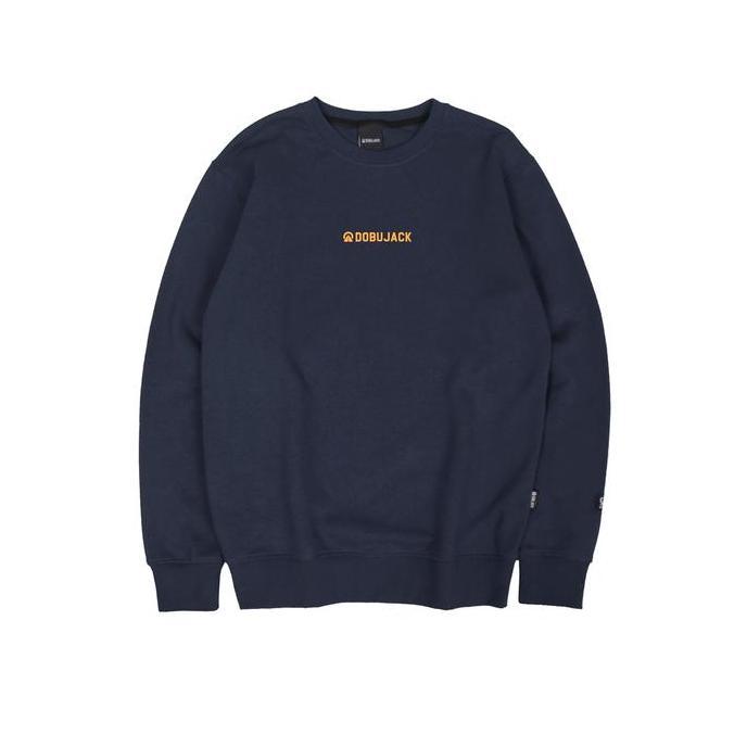 Dobujack Sweater Little Logo Navy Crewneck