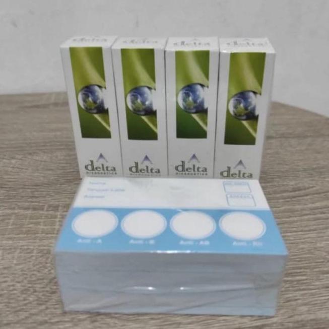 Test Golongan Darah Delta 1 set / tes golongan darah / Reagen Golongan darah + kartu