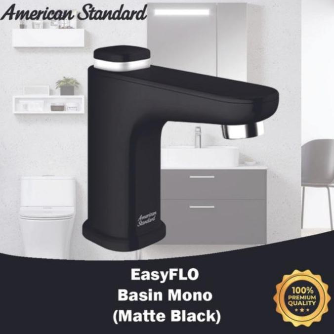 Kran Wastafel American Standart Black Push