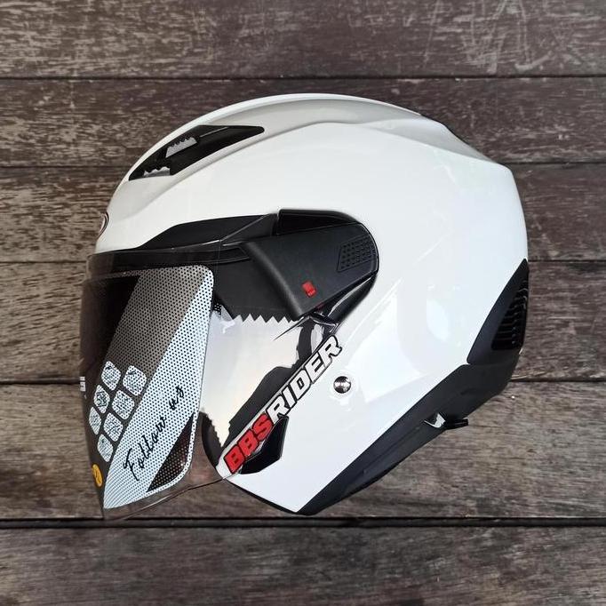 Promo Helm Zeus Zs611/Z611 White/Putih Original - Half Face Double Visor