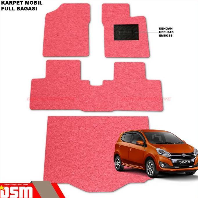 Karpet Mobil Toyota New Agya - New Ayla (2017-2022) Full Bagasi / Karpet New Agya 1200 / Aksesoris M