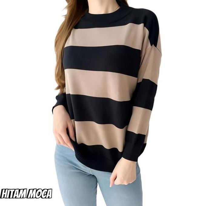 GEMMA KNIT TOPS ATASAN RAJUT WANITA Baju Knitwear Tebal Panjang Alqshop