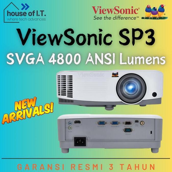 PROYEKTOR VIEWSONIC SVGA SP3 - VIEWSONIC SP3 4800 LUMENS - PROYEKTOR SVGA VIEWSONIC - PROYEKTOR 4800