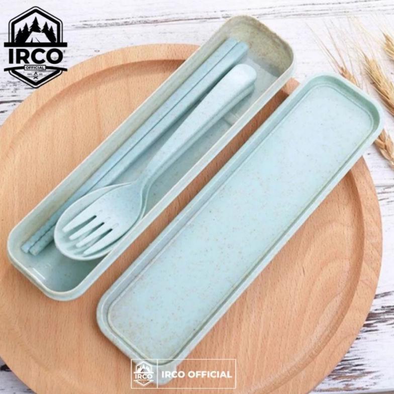 PAKET HEMAT IRCO ALAT MAKAN CAMPING SENDOK GARPU SUMPIT MELAMIN SET - ALAT MAKAN CAMPING SENDOK LENG