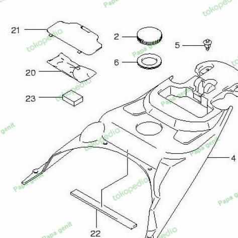 cover tutup kunci bagasi dalam skywave hayate original pict no 21