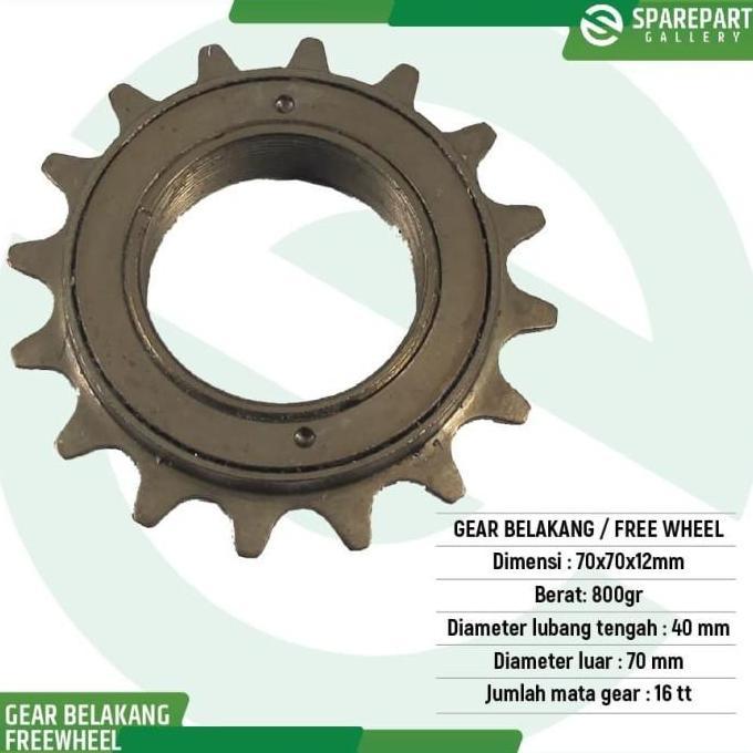 Gear Belakang sepeda listrik lipat Mr.Jackie