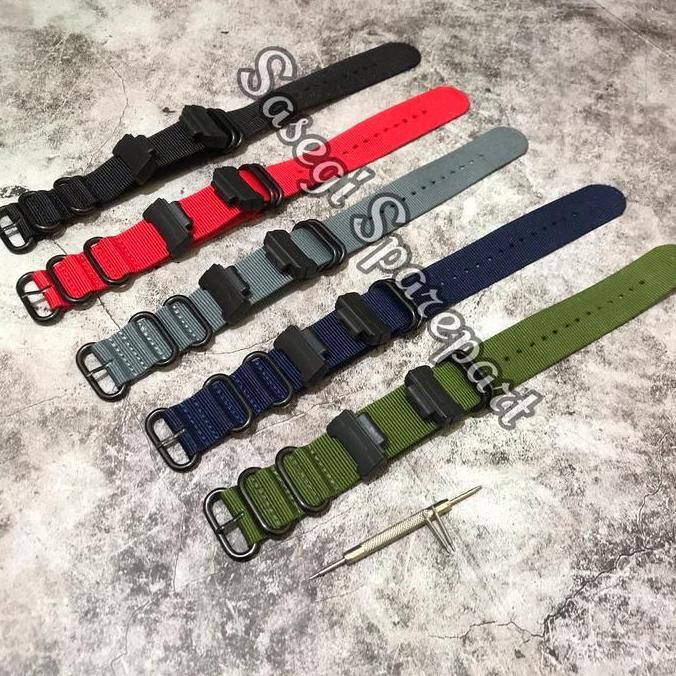 Horfa- Strap Tali Kanvas Nato Canvas Casio G-Shock Adapter Konektor Gshock