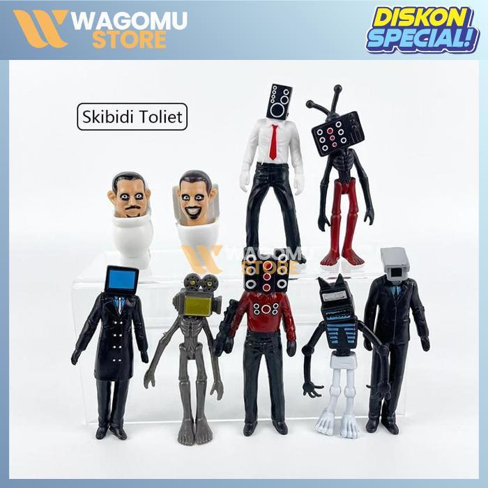 WAGOMU 9Pcs/Set Mainan skibidi toilet figure set Mainan anak skibidi toilet Mainan skibidi toilet si