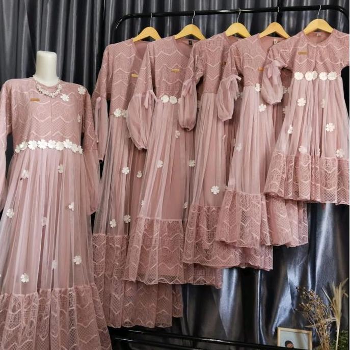 Heys- Dress Kamila(Harga Satuan )Couple Keluarga Ibu&Anak Gamis Remaja Dress Couple Keluarga 26 Dres