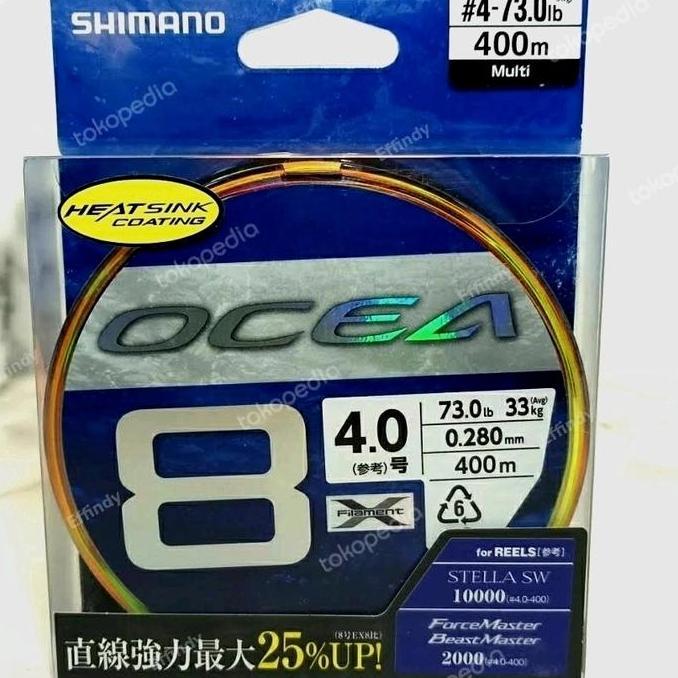 pe 4 shimano ocea x8 400 meter