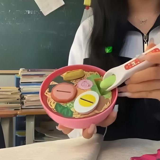 Mainan Piring Makan Boneka Mell Chan Ramen Set Baby Alive Doll Plate Aksesori Mell Chan Mainan Anak 