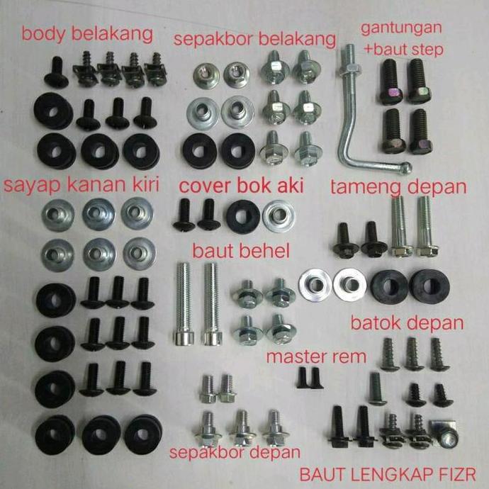 Baut Lengkap Set Full Body Fizr Force 1