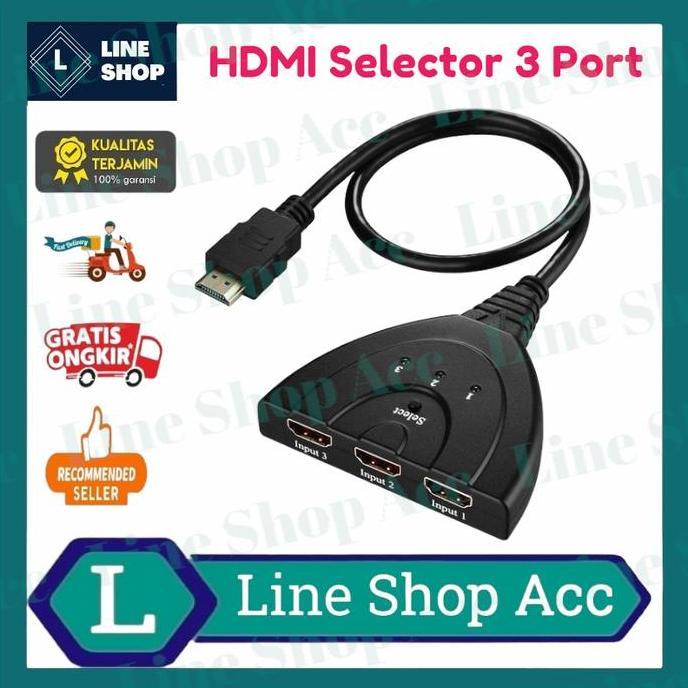 Kabel HDMI Switcher 3 Port / HDMI Splitter HDMI Selector 3 Port