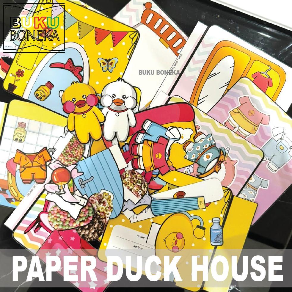 TERBARU BUKU BONEKA paper duck house BEBEK VIRAL mainan kertas edukatif anak quiet book paper doll